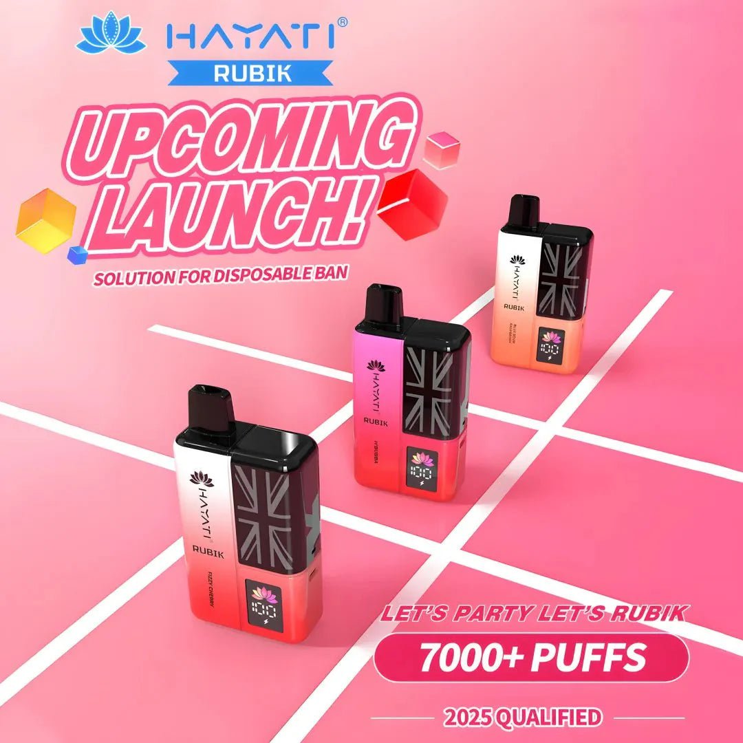 Hayati Rubik 7000 Puffs Disposable Vape Kit Pack of 5 - Banana Ice