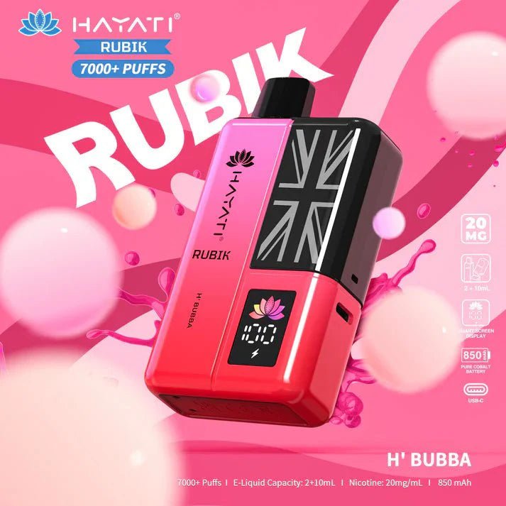 Hayati Rubik 7000 Puffs Disposable Vape Kit Pack of 5 - Banana Ice