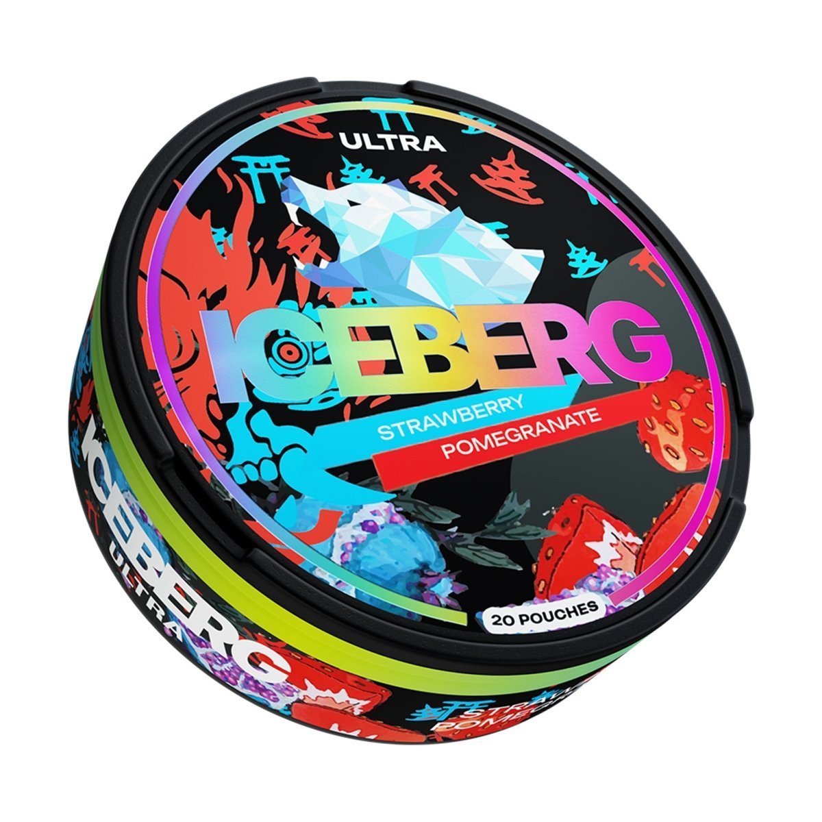 Iceberg Nicotine Pouches Box of 10 - Strawberry Pomegranate