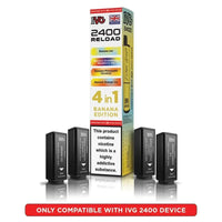 IVG 2400 Reload 4 in 1 Prefilled Pods | Pack of 5 - Banana Edition