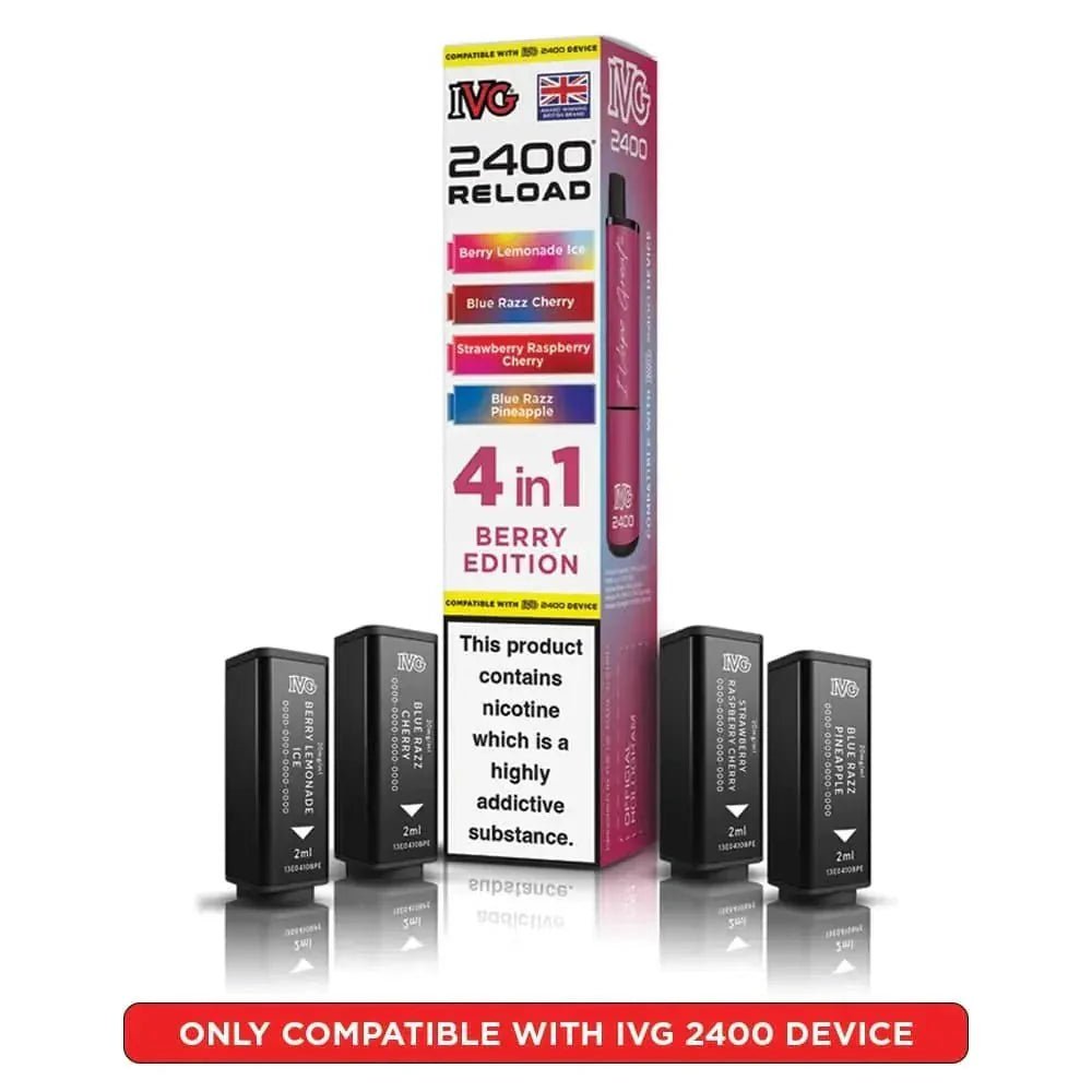 IVG 2400 Reload 4 in 1 Prefilled Pods | Pack of 5 - Berry Edition