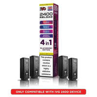 IVG 2400 Reload 4 in 1 Prefilled Pods | Pack of 5 - Blackberry Edition
