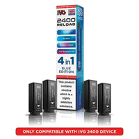 IVG 2400 Reload 4 in 1 Prefilled Pods | Pack of 5 - Blue Edition