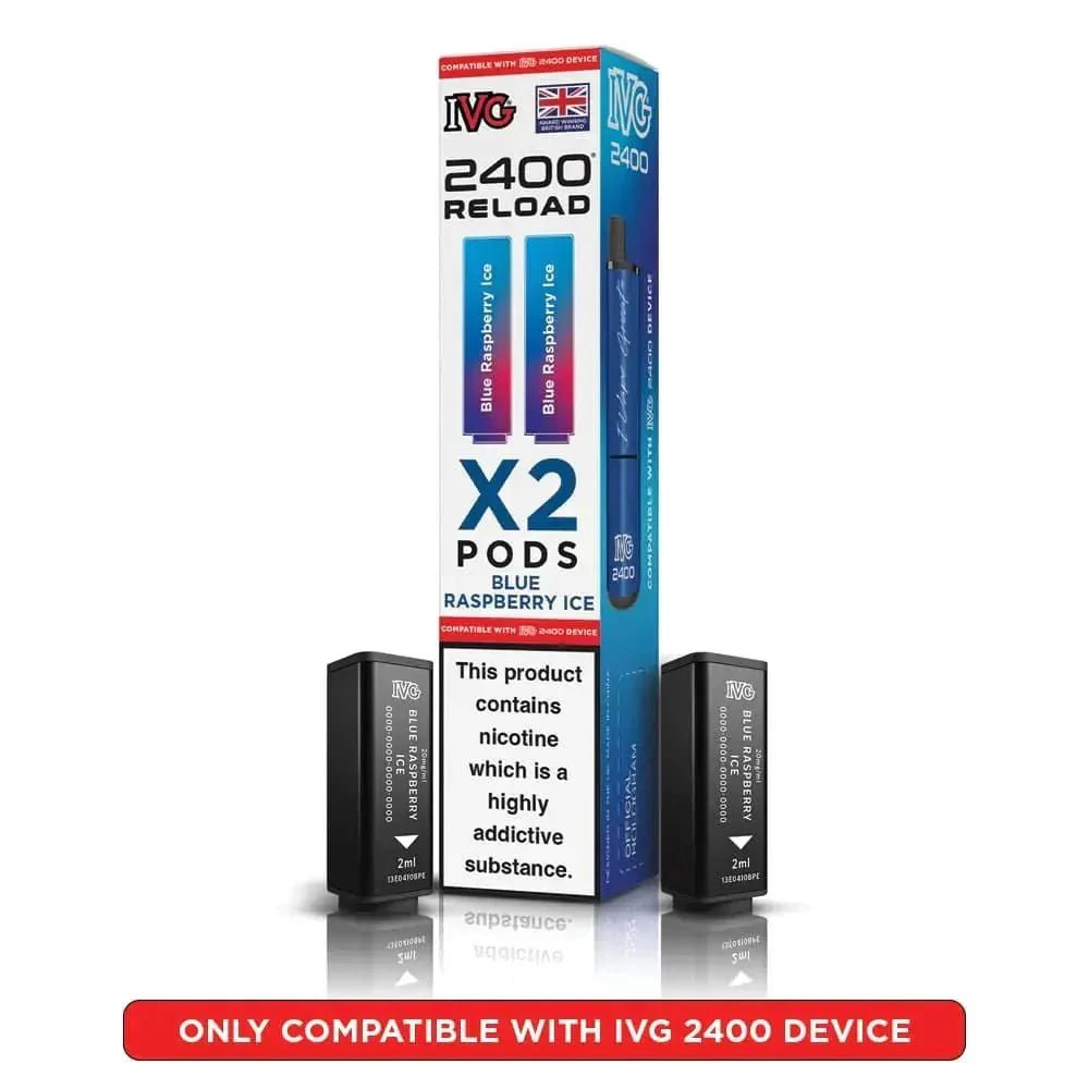 IVG 2400 Reload 4 in 1 Prefilled Pods | Pack of 5 - Blue Raspberry Ice