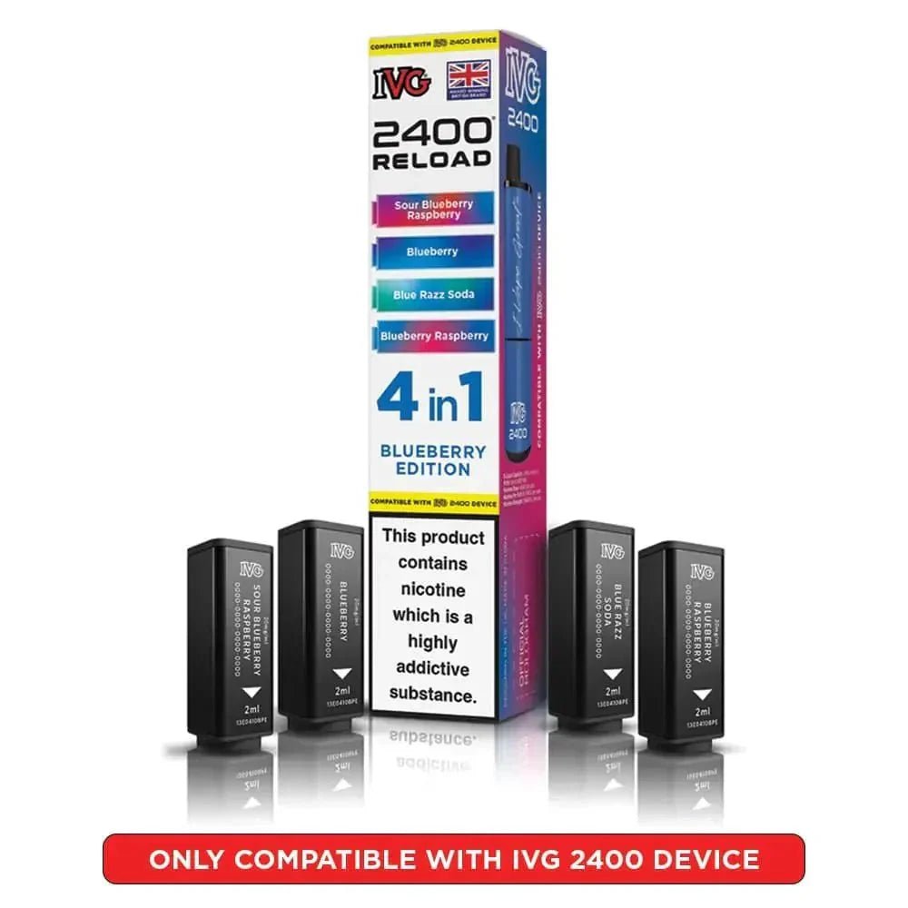 IVG 2400 Reload 4 in 1 Prefilled Pods | Pack of 5 - Blueberry Edition