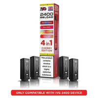 IVG 2400 Reload 4 in 1 Prefilled Pods | Pack of 5 - Cherry Edition