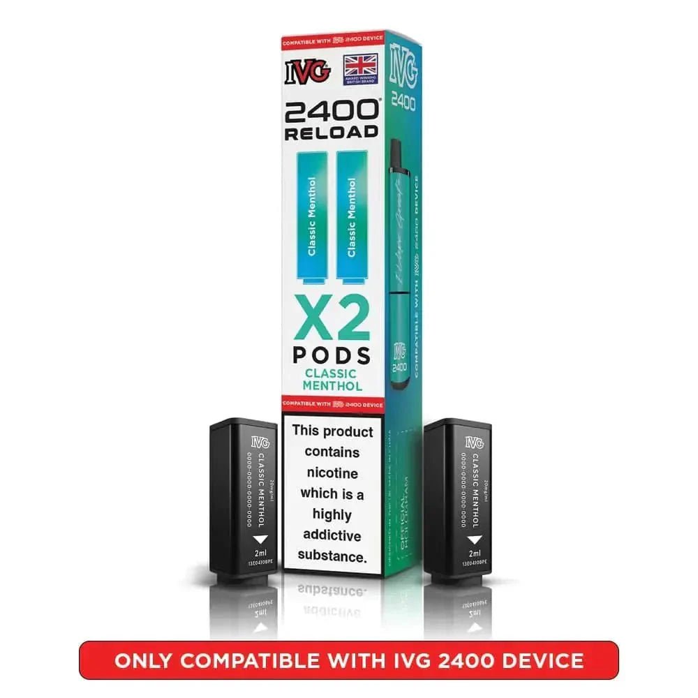 IVG 2400 Reload 4 in 1 Prefilled Pods | Pack of 5 - Classic Menthol