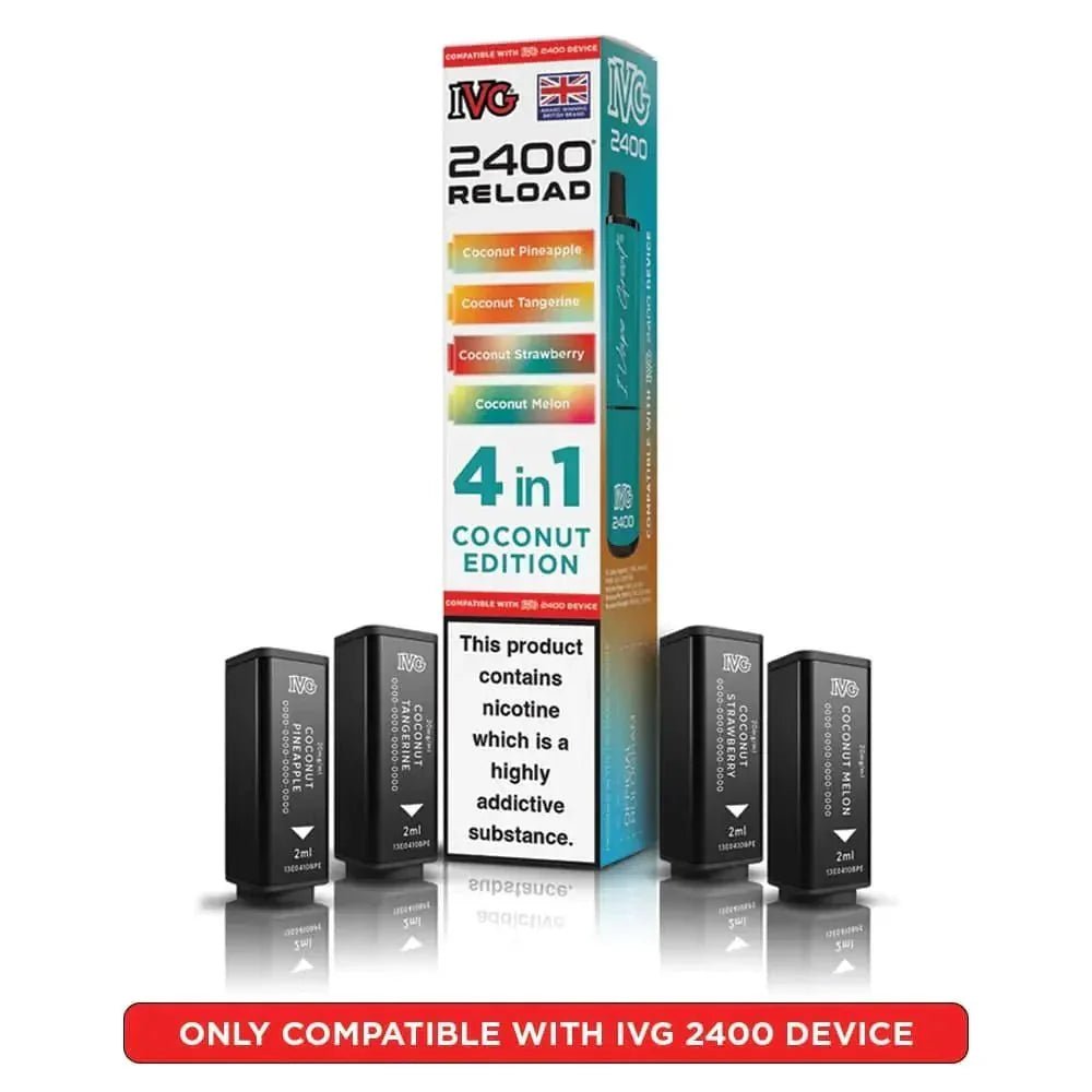 IVG 2400 Reload 4 in 1 Prefilled Pods | Pack of 5 - Coconut Edition