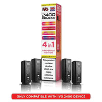 IVG 2400 Reload 4 in 1 Prefilled Pods | Pack of 5 - Grapefruit Edition