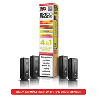 IVG 2400 Reload 4 in 1 Prefilled Pods | Pack of 5 - Lemonade Edition