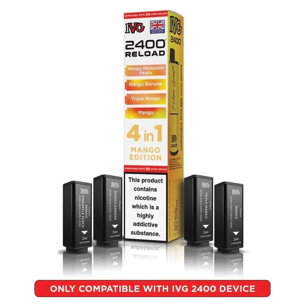 IVG 2400 Reload 4 in 1 Prefilled Pods | Pack of 5 - Mango Edition