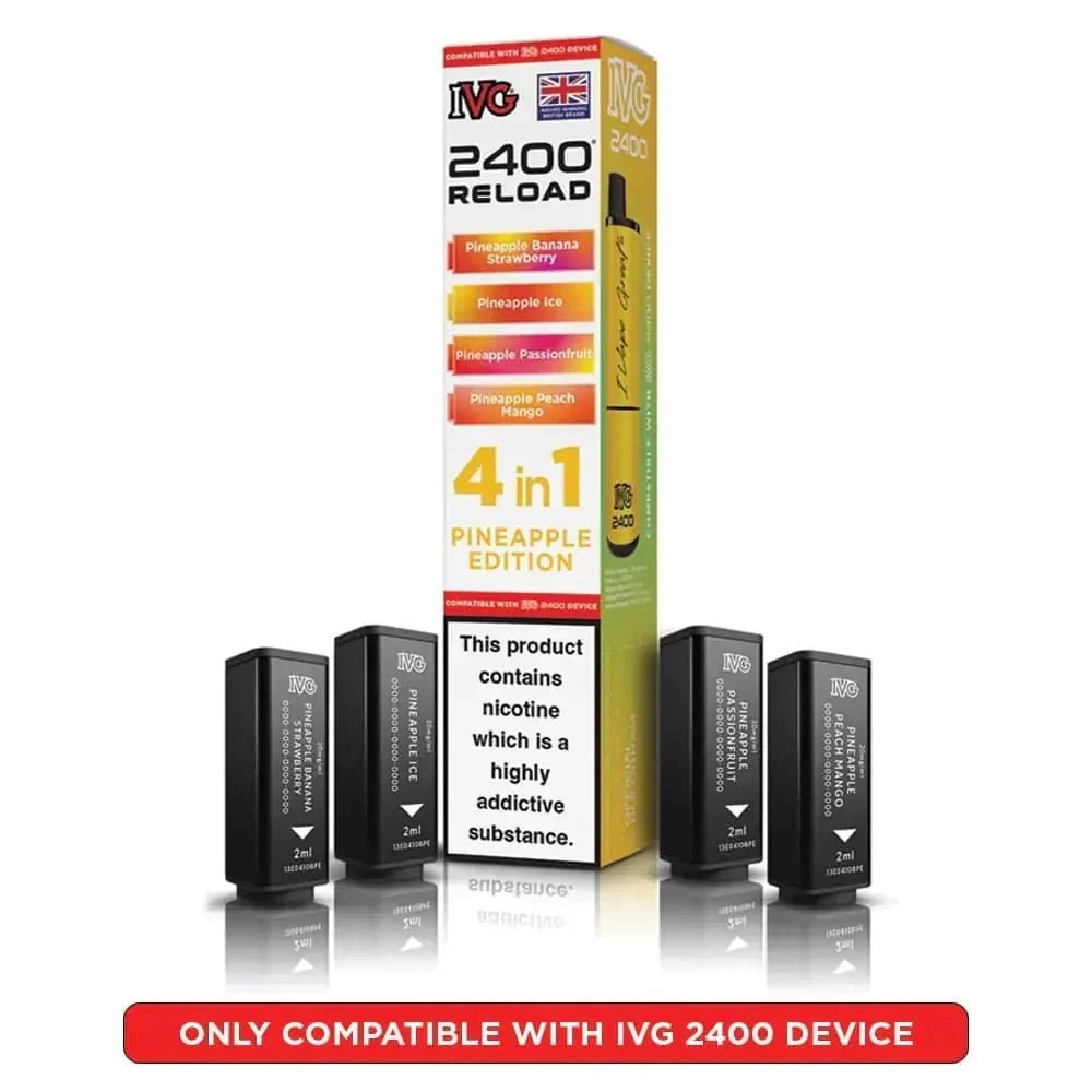 IVG 2400 Reload 4 in 1 Prefilled Pods | Pack of 5 - Pineapple Edition