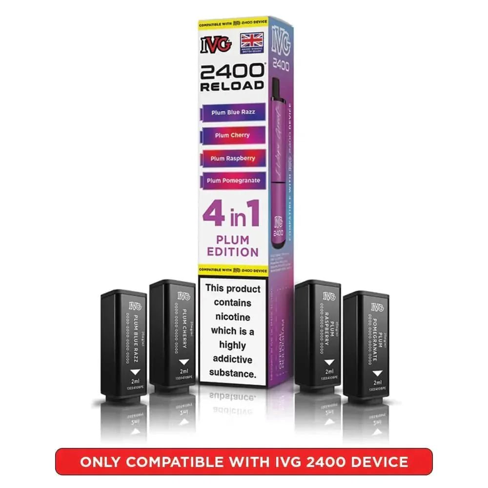 IVG 2400 Reload 4 in 1 Prefilled Pods | Pack of 5 - Plum Edition