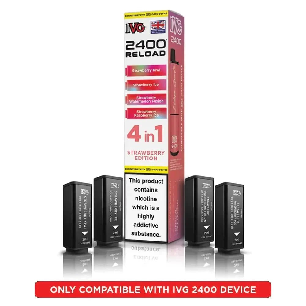 IVG 2400 Reload 4 in 1 Prefilled Pods | Pack of 5 - Strawberry Edition