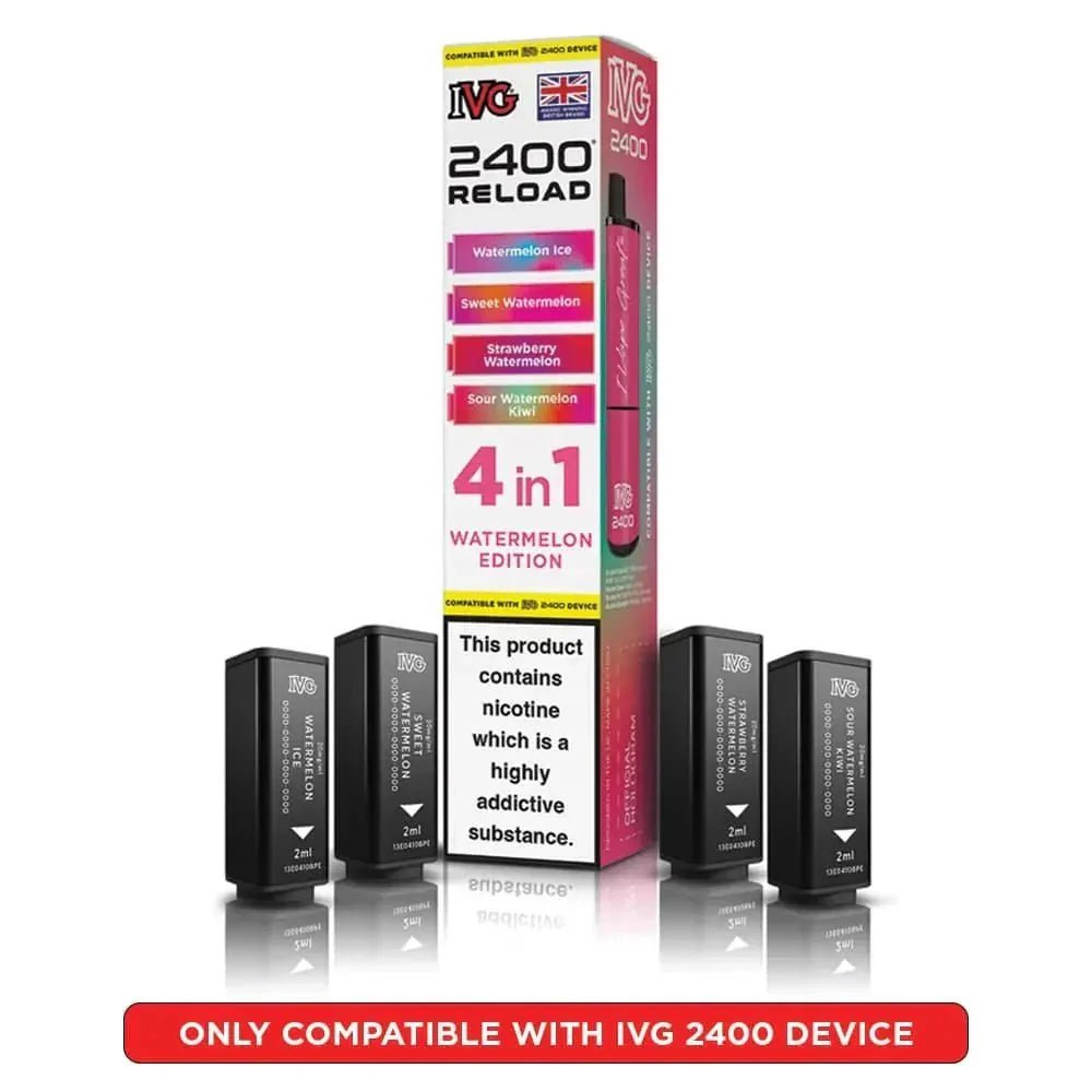 IVG 2400 Reload 4 in 1 Prefilled Pods | Pack of 5 - Watermelon Edition