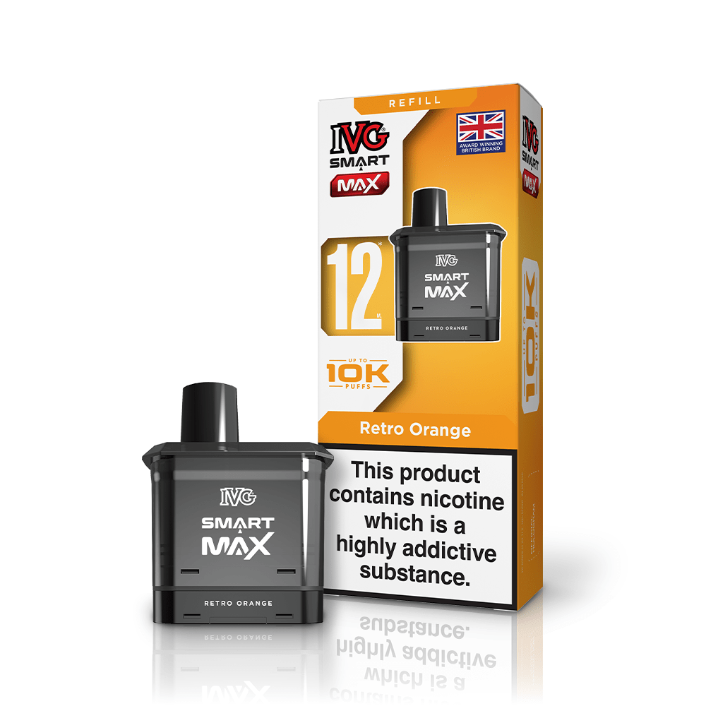 IVG Smart Max 10k Replacement Pods Pack of 5 - Retro Orange