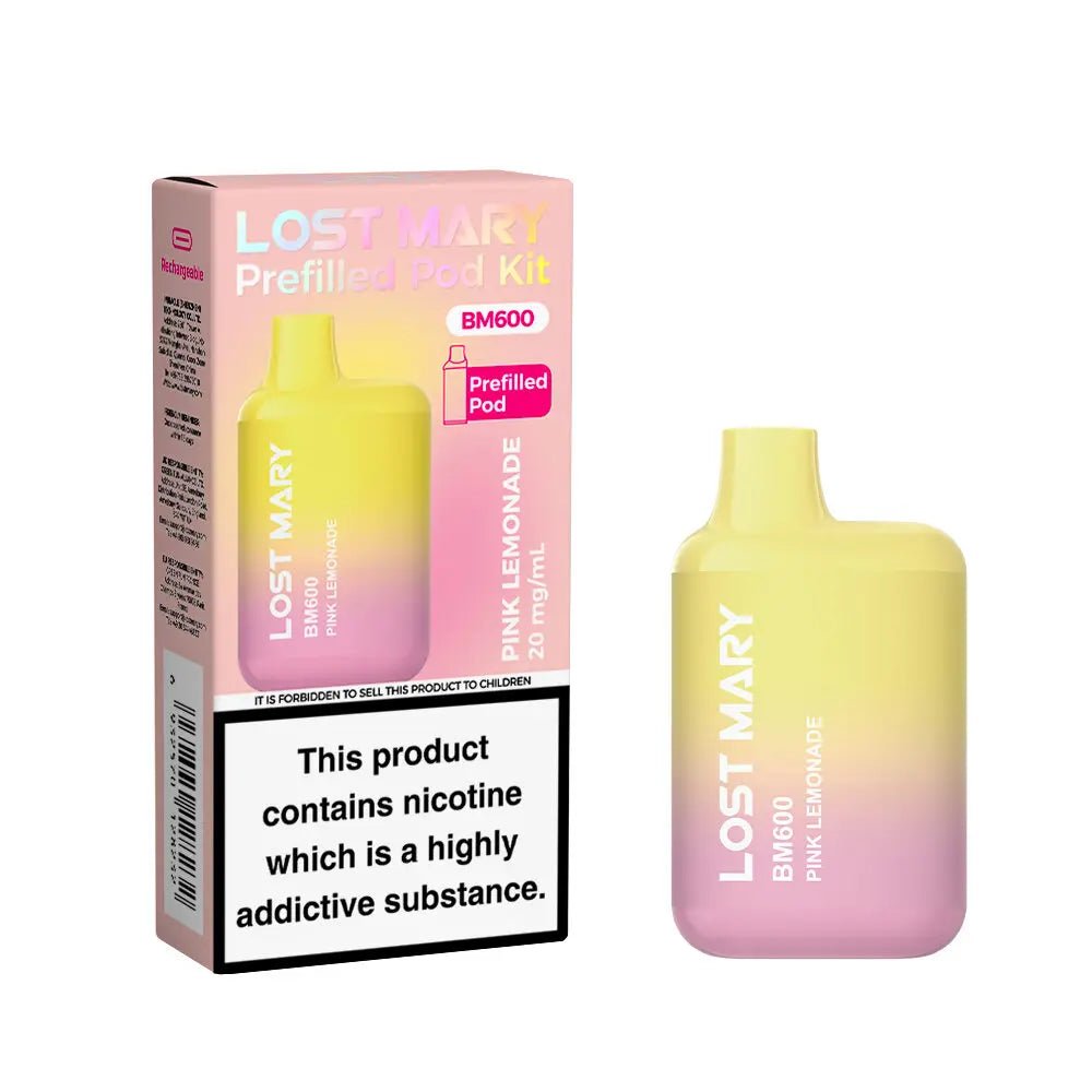 Lost Mary BM600 Pod Kit Box of 10 - Pink Lemonade