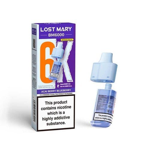 Lost Mary BM6000 Prefilled Pods Pack of 5 - Acai Berry Blueberry