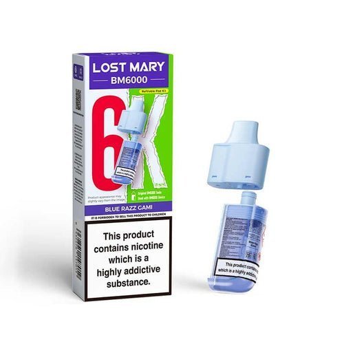 Lost Mary BM6000 Prefilled Pods Pack of 5 - Blue Razz Gami