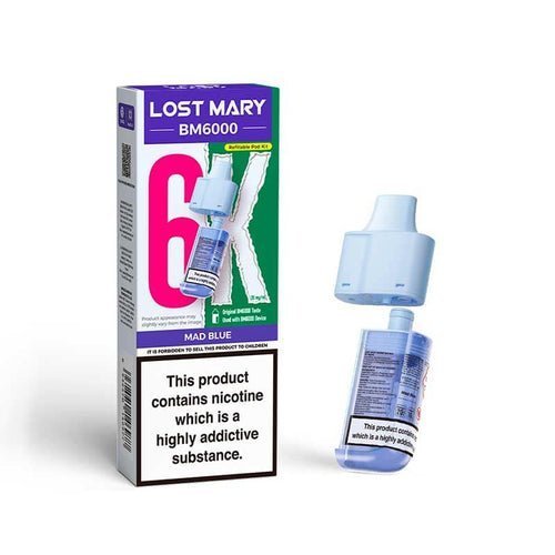 Lost Mary BM6000 Prefilled Pods Pack of 5 - Mad Blue