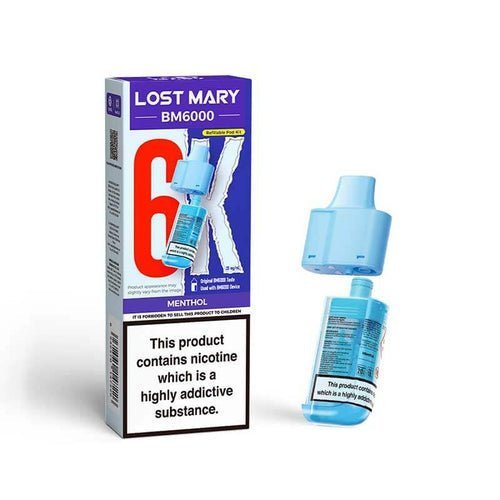 Lost Mary BM6000 Prefilled Pods Pack of 5 - Menthol