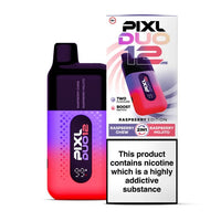 Pixl Duo 12000 Disposable Vape Box of 5 - Raspberry Edition