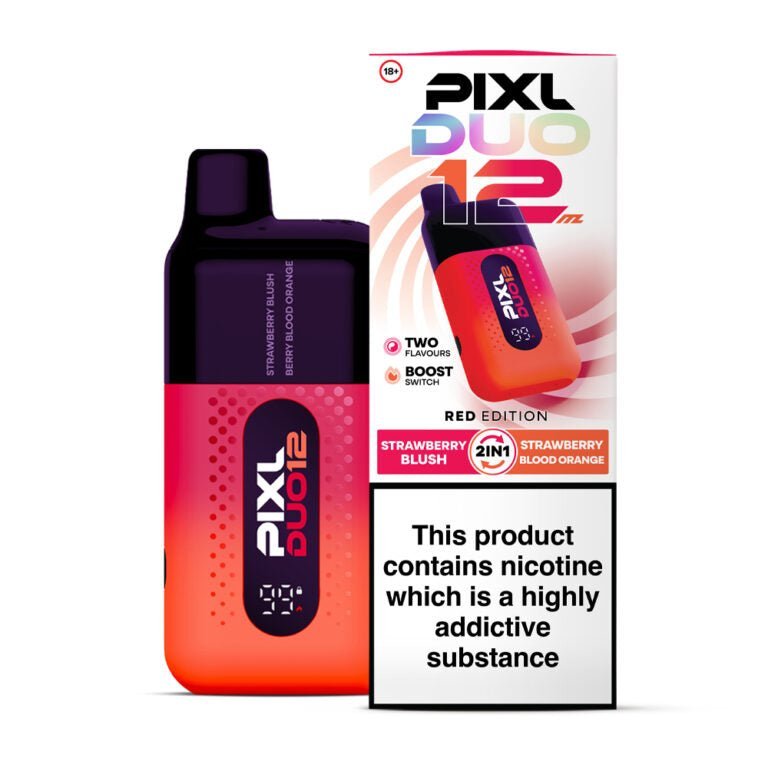 Pixl Duo 12000 Disposable Vape Box of 5 - Red Edition