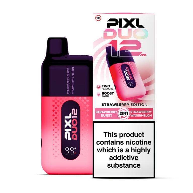 Pixl Duo 12000 Disposable Vape Box of 5 - Strawberry Edition