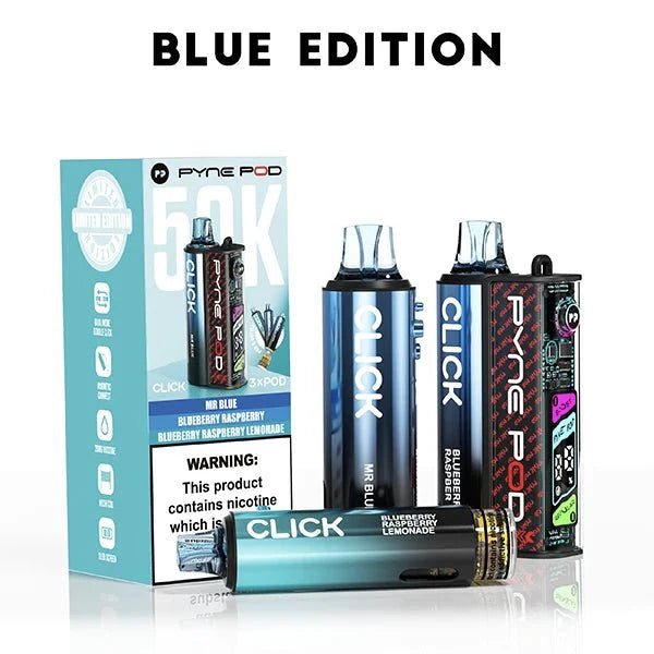 Pyne Pod Click 50k Prefilled Pod Vape Kit Box of 5 - Blue Edition