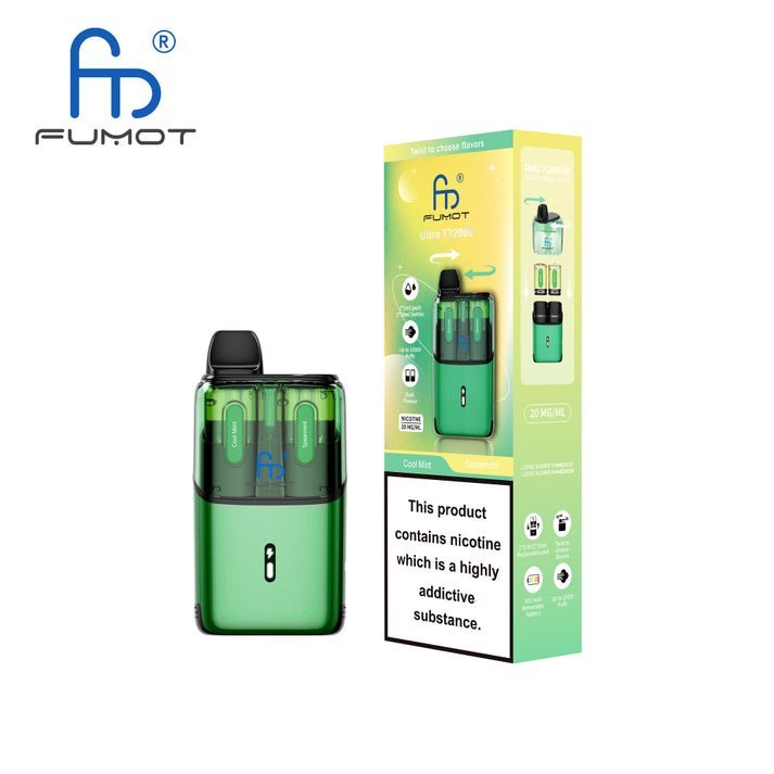 RandM Fumot T32000 Ultra Vape Kit Box of 5 - Cool Mint / Spearmint