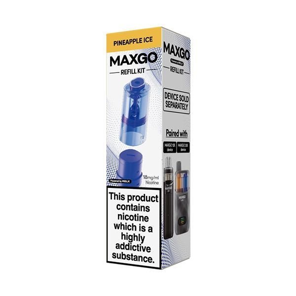 Relx Maxgo 33k & 12k Replacement Pods Box of 5 - Pineapple Ice