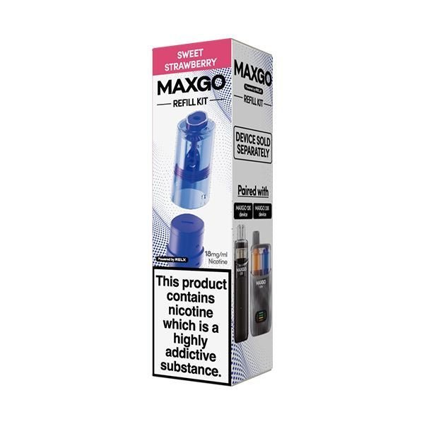 Relx Maxgo 33k & 12k Replacement Pods Box of 5 - Sweet Strawberry