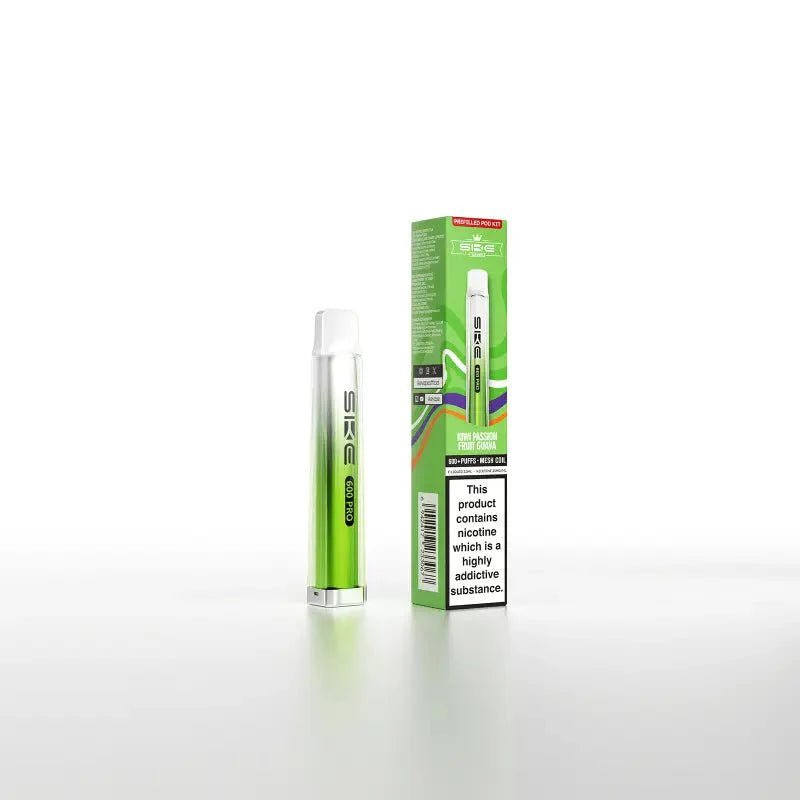Ske Crystal Pro 600 Pod Kit Box of 10 - Kiwi Passionfruit Guava