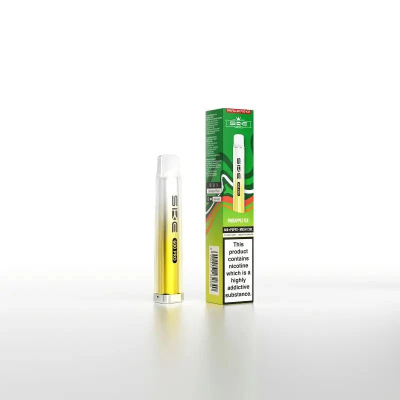 Ske Crystal Pro 600 Pod Kit Box of 10 - Pineapple Ice