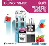 The Bling 10k Pro Max Replacement Pods (BOX OF 5) - Strawberry Raspberry Cherry Ice
