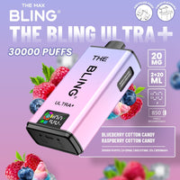 The Bling Ultra Plus 30k Prefilled Vape Pod Kit Box of 5 - Blueberry Cotton Candy/Raspberry Cotton Candy