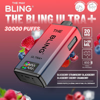 The Bling Ultra Plus 30k Prefilled Vape Pod Kit Box of 5 - Blueberry Strawberry Blackberry/Blueberry Cherry Cranberry