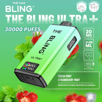 The Bling Ultra Plus 30k Prefilled Vape Pod Kit Box of 5 - Fresh Mint/Strawberry Mint