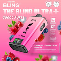 The Bling Ultra Plus 30k Prefilled Vape Pod Kit Box of 5 - Strawberry Cranberry Cherry/Cherry Ice