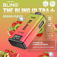 The Bling Ultra Plus 30k Prefilled Vape Pod Kit Box of 5 - Strawberry Kiwi/Strawberry Watermelon