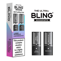The Bling Ultra Plus 30k Replacement Pods Pack of 5 - Cherry Watermelon/Watermelon Ice
