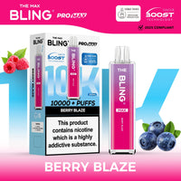 The Crystal Bling Max 10000 Prefilled Vape Pod Kit Box of 5 - Berry Blaze