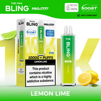 The Crystal Bling Max 10000 Prefilled Vape Pod Kit Box of 5 - Lemon Lime