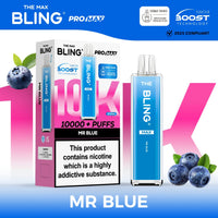 The Crystal Bling Max 10000 Prefilled Vape Pod Kit Box of 5 - Mr Blue