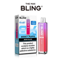 The Crystal Bling Max 8000 Prefilled Vape Pod Kit Box of 5 - Berry Blaze