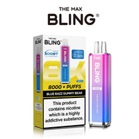 The Crystal Bling Max 8000 Prefilled Vape Pod Kit Box of 5 - Blue Razz Gummy Bear