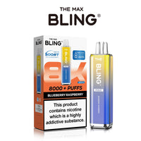 The Crystal Bling Max 8000 Prefilled Vape Pod Kit Box of 5 - Blueberry Raspberry