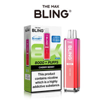 The Crystal Bling Max 8000 Prefilled Vape Pod Kit Box of 5 - Cherry Berry