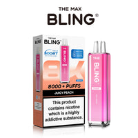 The Crystal Bling Max 8000 Prefilled Vape Pod Kit Box of 5 - Juicy Peach