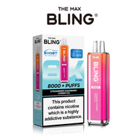 The Crystal Bling Max 8000 Prefilled Vape Pod Kit Box of 5 - Strawberry Raspberry Cherry Ice